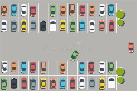 Full parking lot stock vector. Illustration of entertainment - 109808648