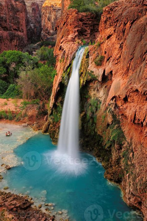 Waterfall Havasu Falls in Grand Canyon, Arizona, US 1186301 Stock Photo ...