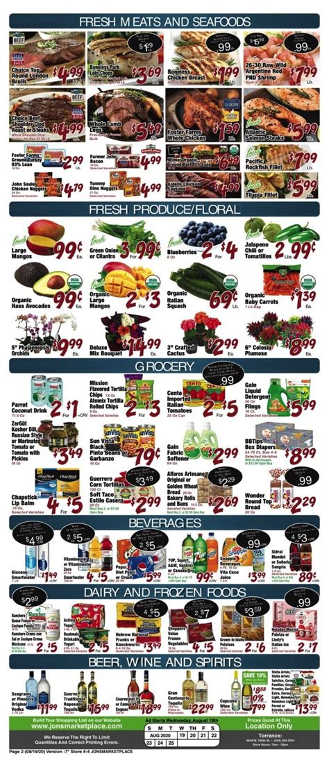 Jons Weekly Ad Aug 19 – Aug 25, 2020