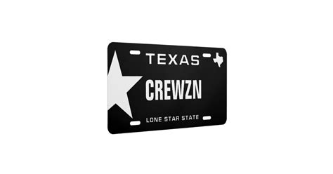 Cruising Black Texas License Plate | Zazzle