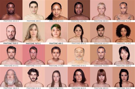 The Pantone Chart of Every Human Skin Color | Human skin color, Skin color palette, Pantone chart