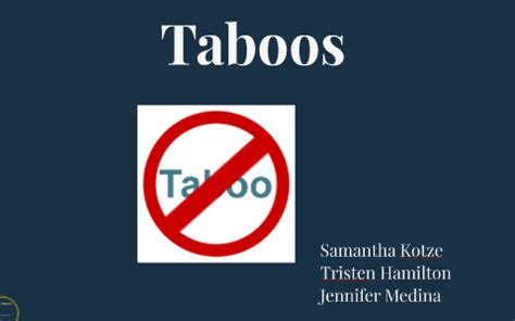 Taboos by