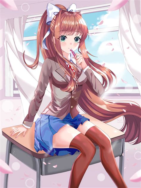 My drawing of Monika 🌸 : r/DDLC