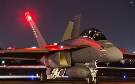 Boeing EA-18G Growler preparing to take-off wallpaper - Aircraft ...