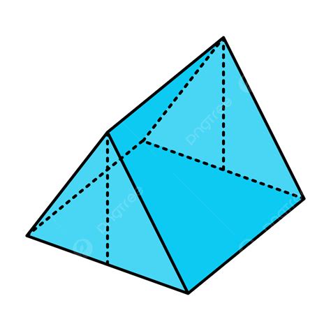 Triangular Prism Clipart Transparent PNG Hd, Triangular Prism In Blue Color, Triangular Prism ...