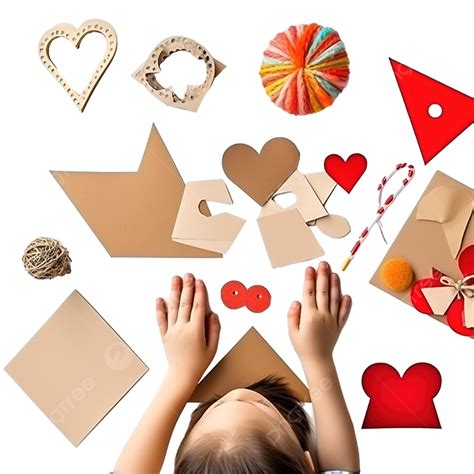 Child Hands Make Handmade Christmas Toys From Cardboard Children^s Diy ...