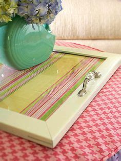 -A serving tray made from a picture frame: I would LOVE this as a decoration on our living room ...