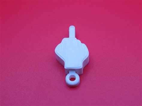 3D Printed Middle Finger Keychain - Etsy