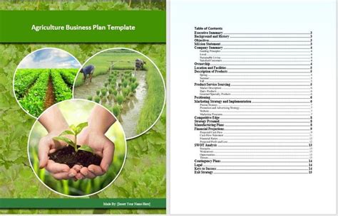 Business Plan Templates - 6 Free Exclusive Templates - Word throughout Free Agricult ...