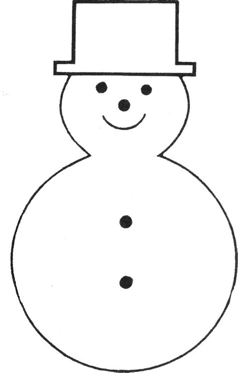 Snowman Face Template Printable Pattern