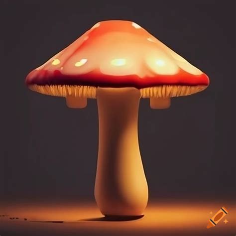 Creepy mushroom-shaped lamp