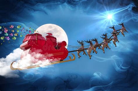 Santa Claus Delivering Gifts Stock Illustration - Illustration of delivery, fantasy: 61397366