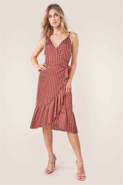 Pretty Woman Polka Dot Wrap Dress – Sugarlips