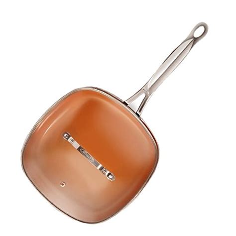 Gotham Steel 2135 Square Shallow Fry Pan with Lid-Extreme Nonstick ...