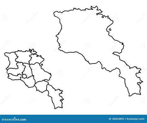 Armenia Outline Map Set Vector Illustration | CartoonDealer.com #81521156