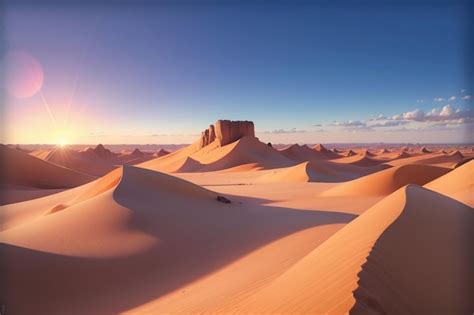 Premium AI Image | desert gobi yellow sand nature landscape desert ...