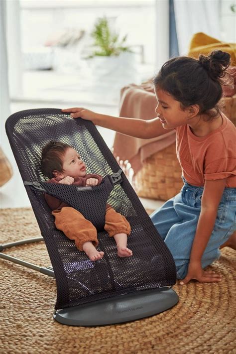 BabyBjorn Bouncer Bliss Mesh Anthracite | Rockers & Bouncers | Baby Bunting AU