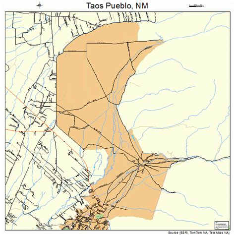 Taos Pueblo New Mexico Street Map 3576410