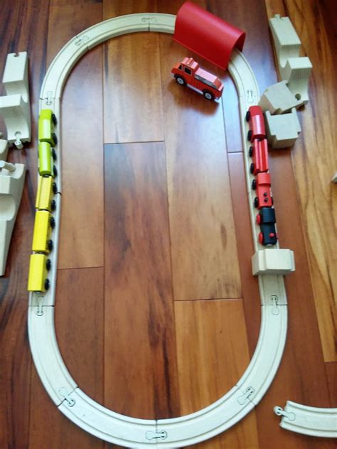 Ikea Wooden Toy Train Set with 35 Pieces Train Tracks and | Etsy
