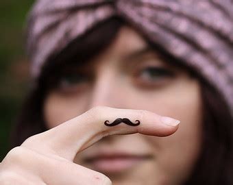 Mustache Finger Tattoo Designs, Ideas and Meaning - Tattoos For You