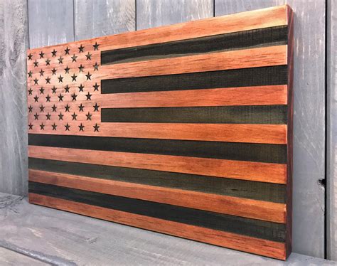 USA Wood Wall Flag Rustic Two Toned Flag American Flag - Etsy