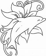 Cute Baby Dolphin Coloring Pages At GetColoringscom  Free Printable sketch template
