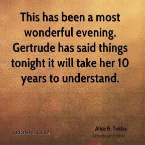 Alice B. Toklas Quotes. QuotesGram