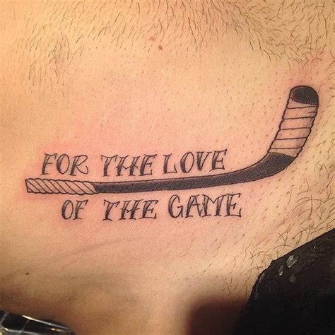 Crossed Hockey Sticks Tattoo