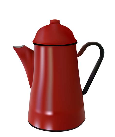 Red Coffee Pot Clipart Free Stock Photo - Public Domain Pictures