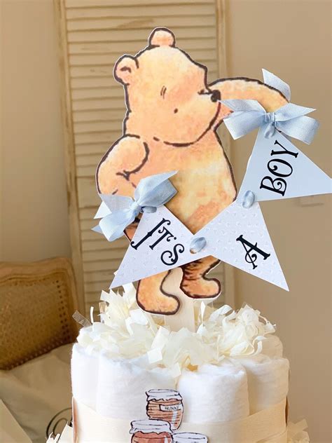 Winnie the Pooh Cake Topper...Baby Shower..Its a Boy..Cake | Etsy