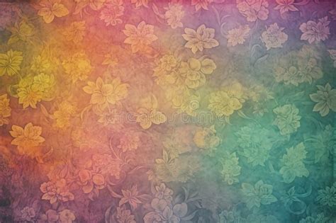 Vintage Flowers Background. Old Paper Texture Stock Illustration ...