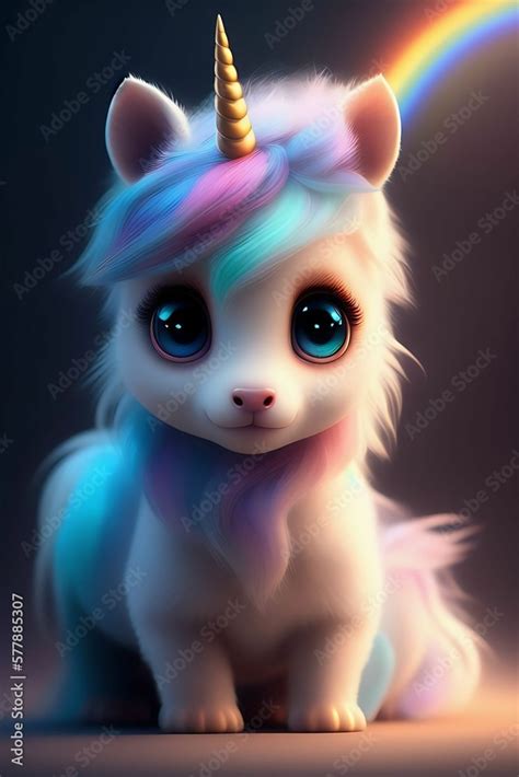 cute unicorn ai generated image - 1 Stock Illustration | Adobe Stock