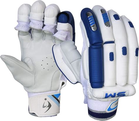 Cricket Batting Gloves Youth Left Hand White and Blue Colour ...