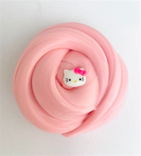 Hello Kitty Slime / Hello Kitty Charm Slime /cotton Candy - Etsy