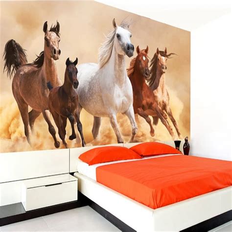 beibehang background wall paper mural wallpaper of animals living room ...