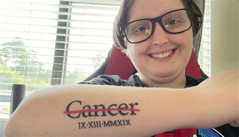 Nasopharyngeal cancer survivor: Why I got a cancer strikethrough tattoo | MD Anderson Cancer Center