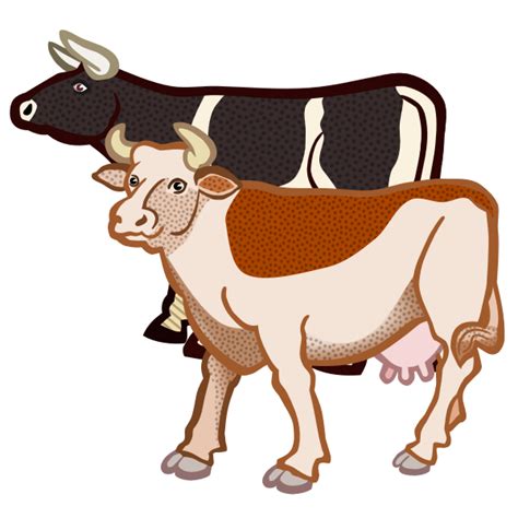 Two cows | Free SVG