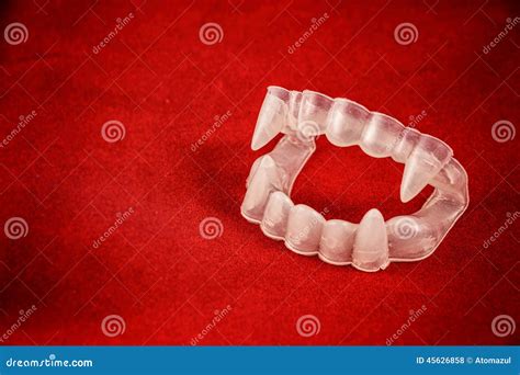 Vampire Costume Fangs on Red Stock Photo - Image of halloween, costume ...