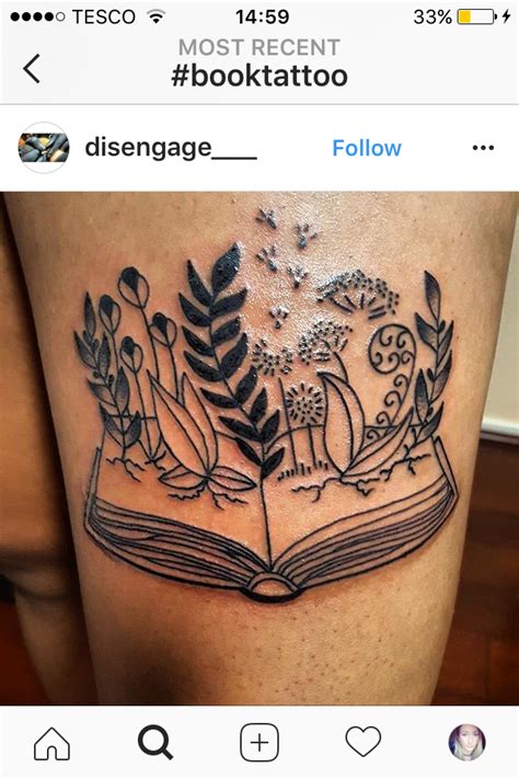 Pin by Elisa on Book Tattoo | Book tattoo, Tattoos, Leaf tattoos