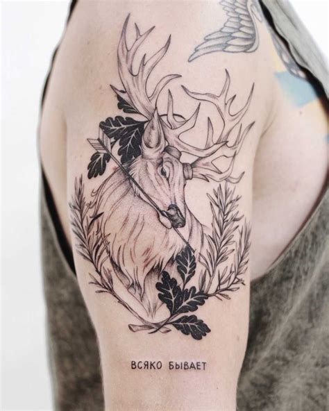 Forest spirit tattoo by Finley Jordan inked on the right upper arm Unique Tattoos, Cool Tattoos ...