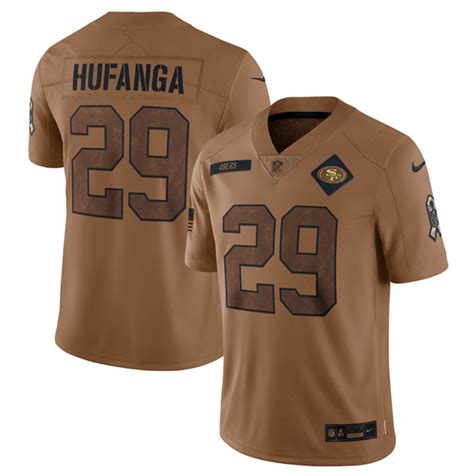 Men's San Francisco 49ers #29 Talanoa Hufanga 2023 Brown Salute To Service Limited Football ...