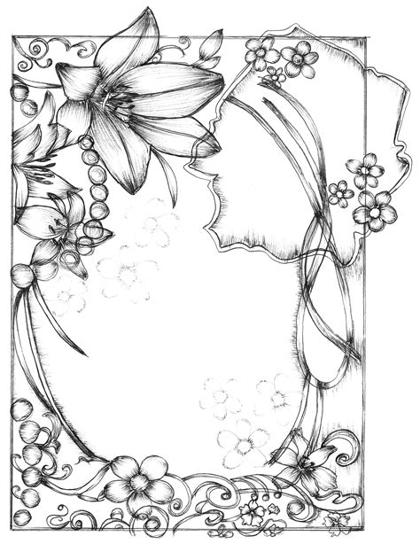 Border Design Drawing at GetDrawings | Free download