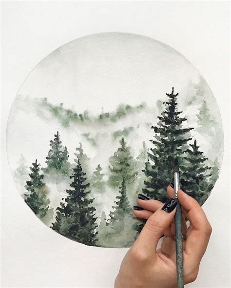 Watercolor drawing of the forest by Diana Lakshman ... - #Diana #draw # ...