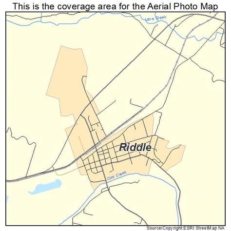 Aerial Photography Map of Riddle, OR Oregon