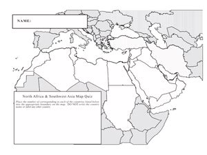 Blank Map Of Southwest Asia And North Africa | Map Of Africa