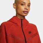 Nike Hoodie NSW Tech Fleece Windrunner - Red/Black Women | www.unisportstore.com