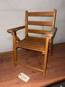 Wooden folding chair • Basement - Duck Soup Auctions