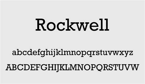 Rockwell free font