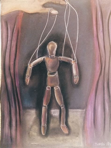 Puppet On a String Drawing by Ivanshi Ahuja | Saatchi Art