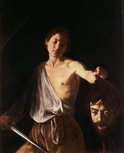 David with the head of Goliath Painting by Caravaggio